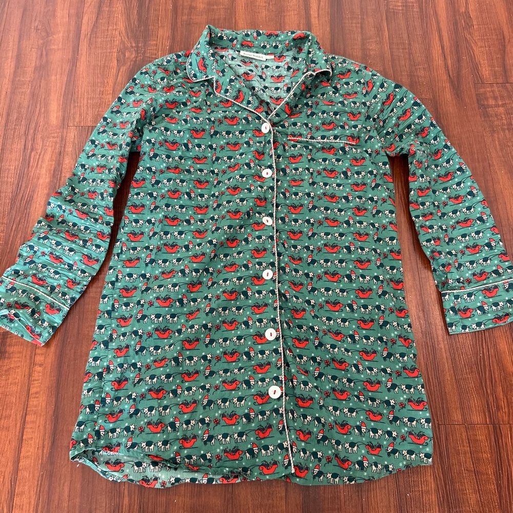 Roller Rabbit Green and Red Kids Button Down Shirt